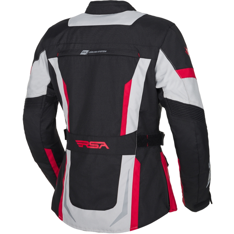 Blouson moto femme RSA EXO 2 noir-gris-rouge