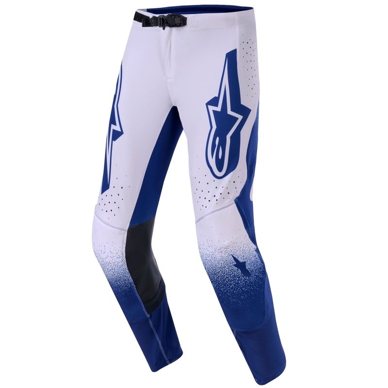 Motokrosové kalhoty Alpinestars Supertech Scenz světle šedo-tmavě modré
