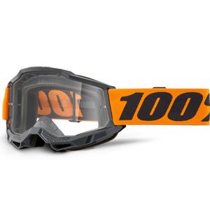 Lunettes de motocross 100% Accuri 2 Orange avec plexiglas transparent