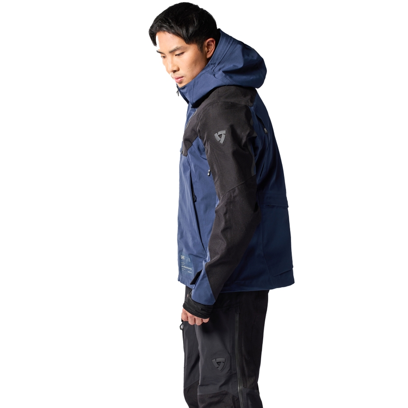 Blouson moto Revit Component 3 H2O noir-bleu foncé