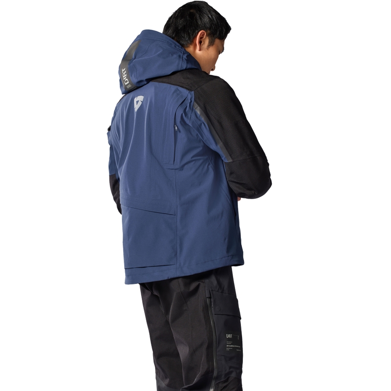 Blouson moto Revit Component 3 H2O noir-bleu foncé