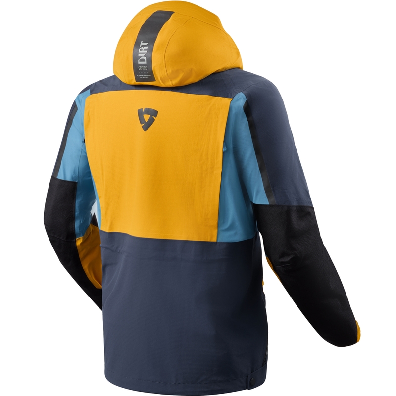 Blouson moto Revit Blackwater 3 H2O jaune moutarde-bleu