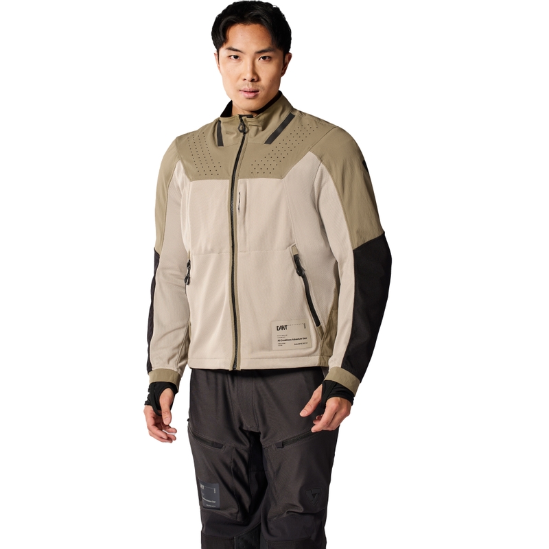 Veste de moto Revit Territory 2 vert sable