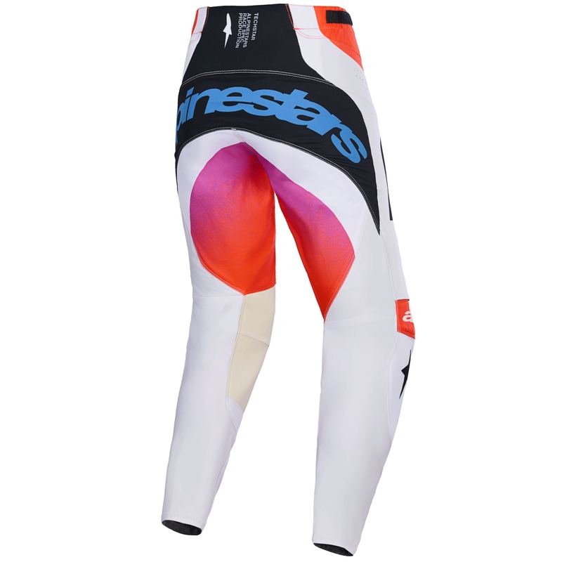 Motokrosové kalhoty Alpinestars Techstar Knif světle šedo-fluo oranžovo-černé