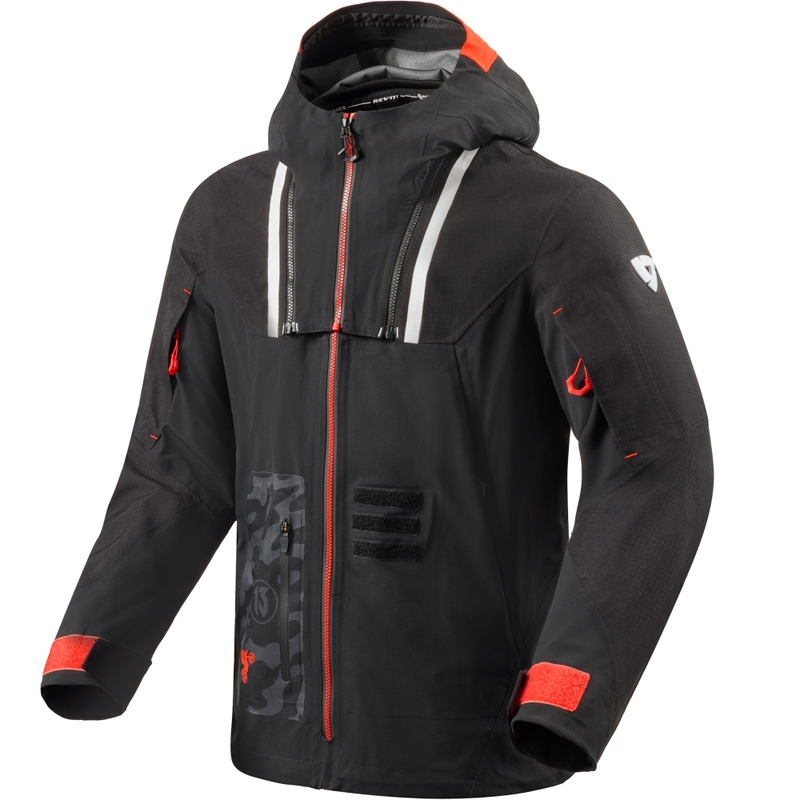 Veste moto Revit Vision H2O noir-rouge