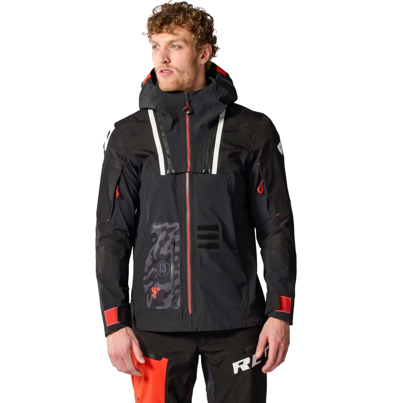 Veste moto Revit Vision H2O noir-rouge