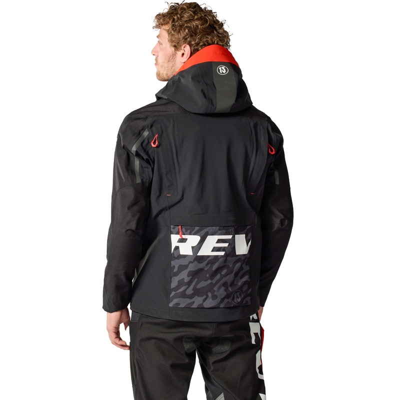 Veste moto Revit Vision H2O noir-rouge