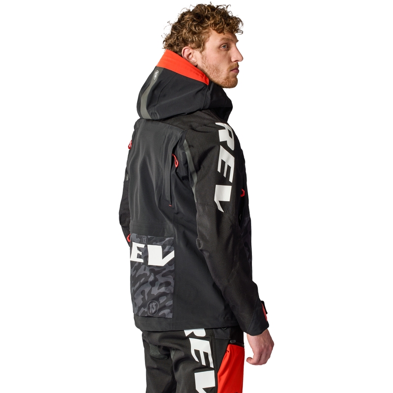Veste moto Revit Vision H2O noir-rouge