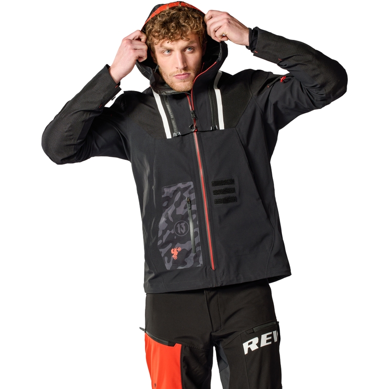 Veste moto Revit Vision H2O noir-rouge