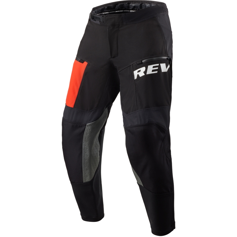 Pantalon moto court Revit Lejano noir-rouge