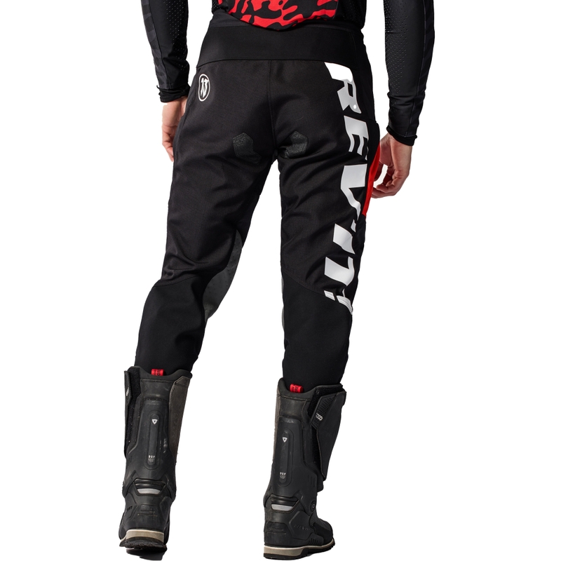 Pantalon moto court Revit Lejano noir-rouge