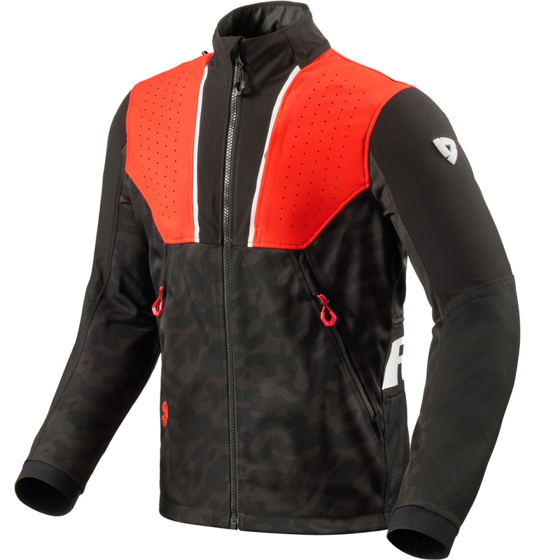 Veste moto Revit Africa noir-rouge