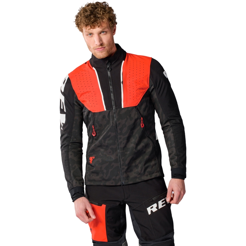 Veste moto Revit Africa noir-rouge