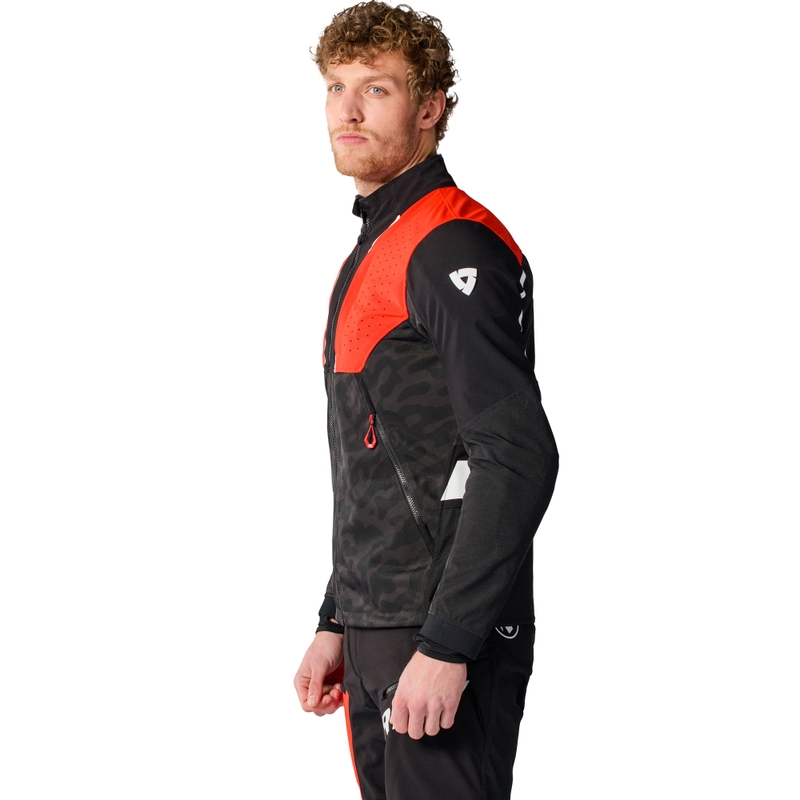 Veste moto Revit Africa noir-rouge