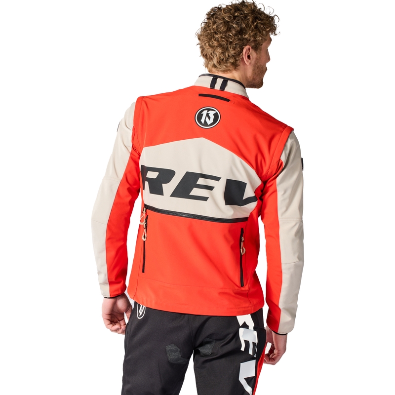 Veste de moto Revit Morocco Sable-Rouge