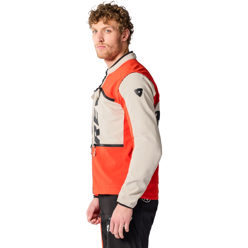 Veste de moto Revit Morocco Sable-Rouge