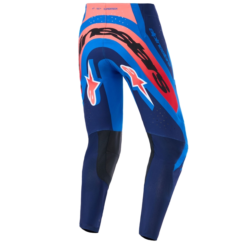 Motokrosové kalhoty Alpinestars Supertech Vista tmavě modro-korálovo-cobaltové