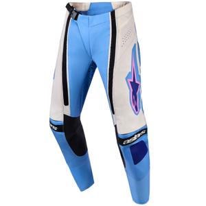 Dámské motokrosové kalhoty Alpinestars Stella Techstar Nomur světle modro-bílo offwite-černo-růžové