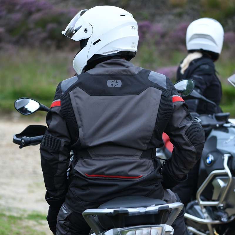 Veste de moto Oxford Montreal 4.0 Dry2Dry™ noir-gris-rouge