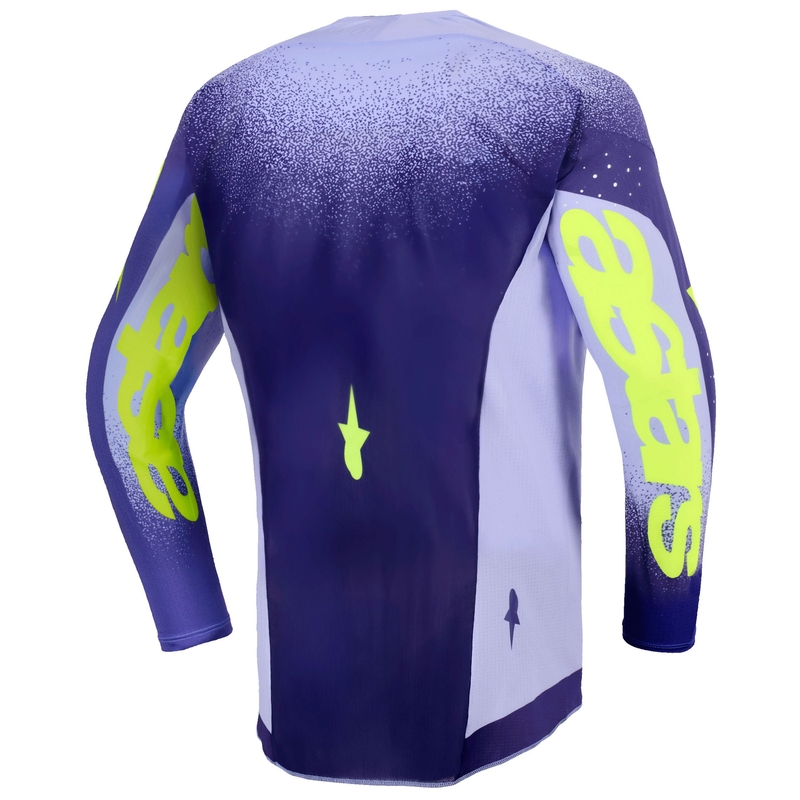 Dětský motokrosový dres Alpinestars Supertech Scenz fialovo-fluo žlutý