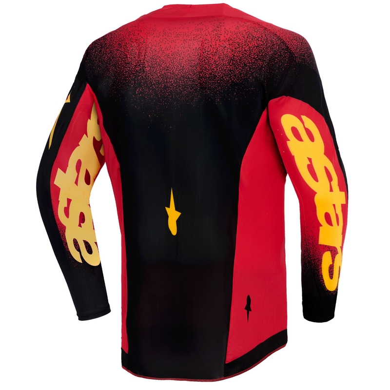 Dětský motokrosový dres Alpinestars Supertech Scenz červeno-černo-žlutý