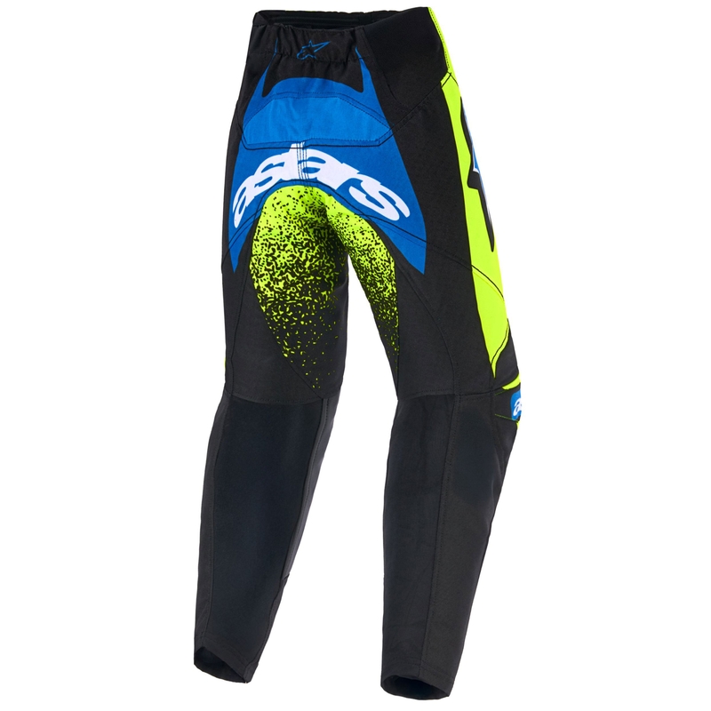 Dětské motokrosové kalhoty Alpinestars Racer Nomur tmavě modro-fluo žluto-černé