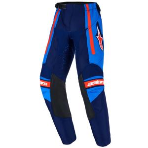 Dětské motokrosové kalhoty Alpinestars Racer Nomur tmavě modro-oranžovo-černé
