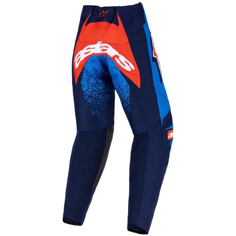 Dětské motokrosové kalhoty Alpinestars Racer Nomur tmavě modro-oranžovo-černé