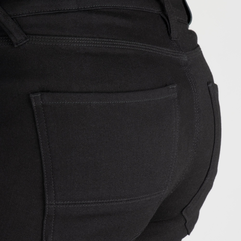 Jean moto court OXFORD ORIGINAL APPROUVÉ SUPER STRETCH AA SLIM FIT noir