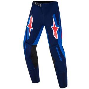 Dětské motokrosové kalhoty Alpinestars Supertech Vista tmavě modro-korálovo-cobaltové
