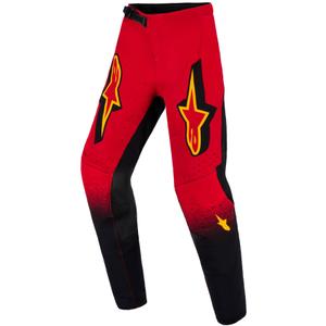 Dětské motokrosové kalhoty Alpinestars Supertech Scenz červeno-černo-žluté