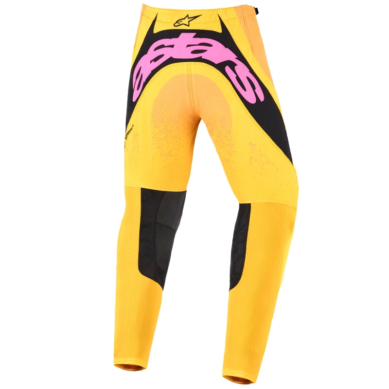 Dětské motokrosové kalhoty Alpinestars Techstar Nomur oranžovo-žluto-růžové