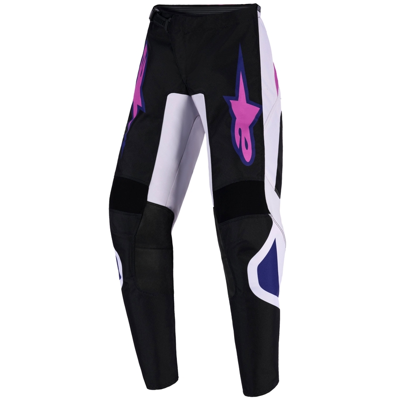 Dětské motokrosové kalhoty Alpinestars Fluid Grid černo-světle šedo-fialové