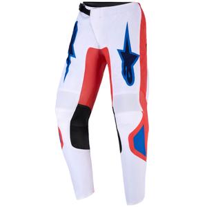 Dětské motokrosové kalhoty Alpinestars Fluid Grid oranžovo-modro-bílé