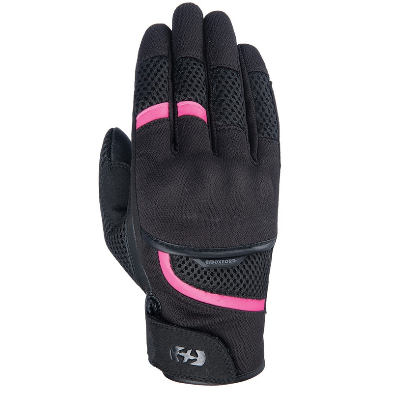Gants moto femme Oxford Brisbane noir-rose