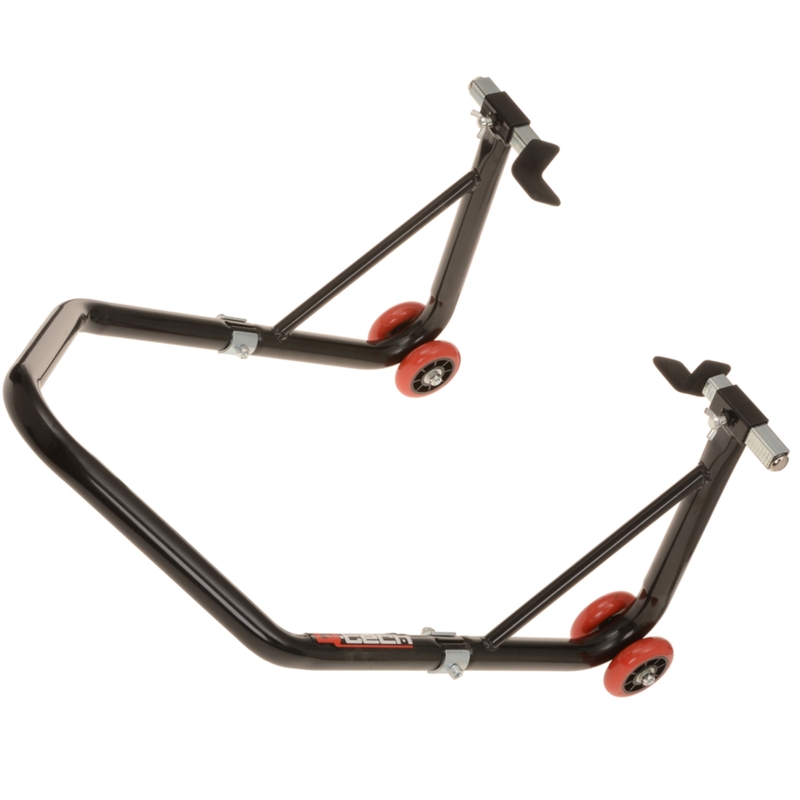 Béquille moto Q-TECH avant - pour lunettes/arrière noir