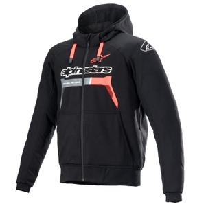 Sweat à capuche Alpinestars Chrome Ignition noir-rouge-gris fluo-blanc