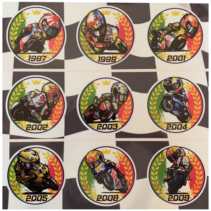 Ensemble d'autocollants Valentino Rossi