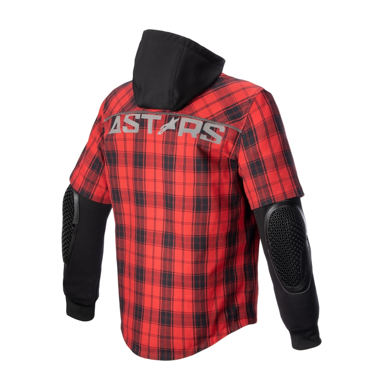 Chemise moto Alpinestars MO.ST.EQ Tartan rouge-noir