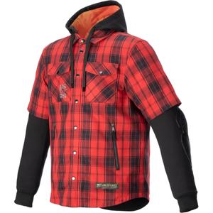 Chemise moto Alpinestars MO.ST.EQ Tartan rouge-noir