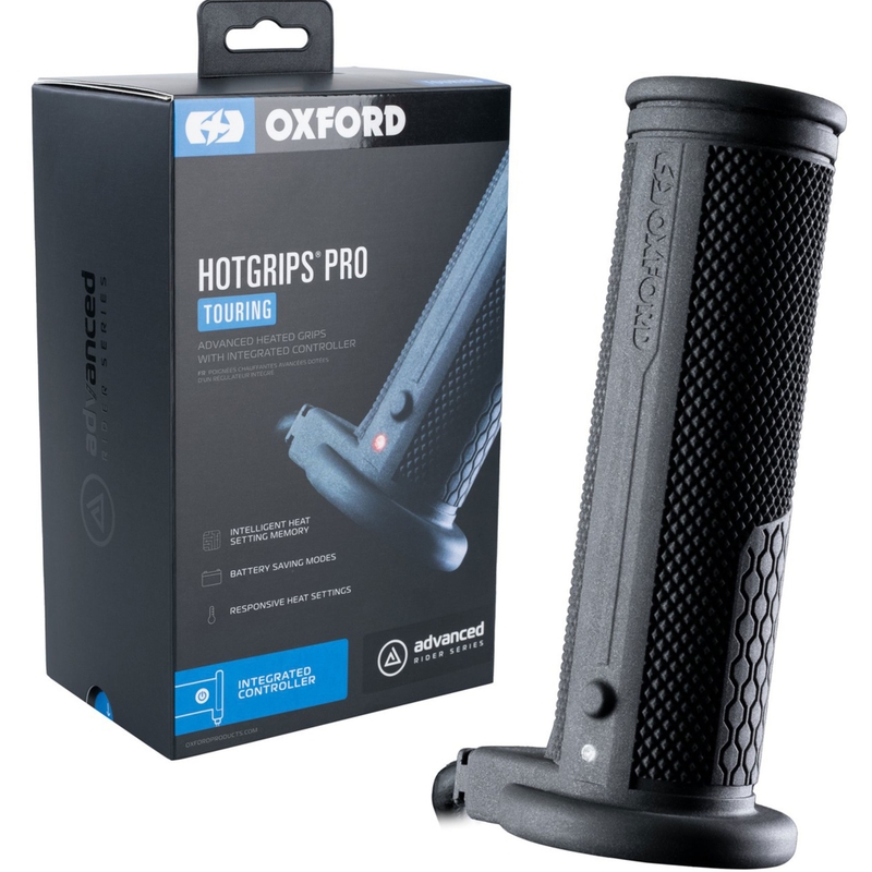 Poignées chauffantes Oxford Hotgrips PRO Touring avec commandes intégrées dans la poignée