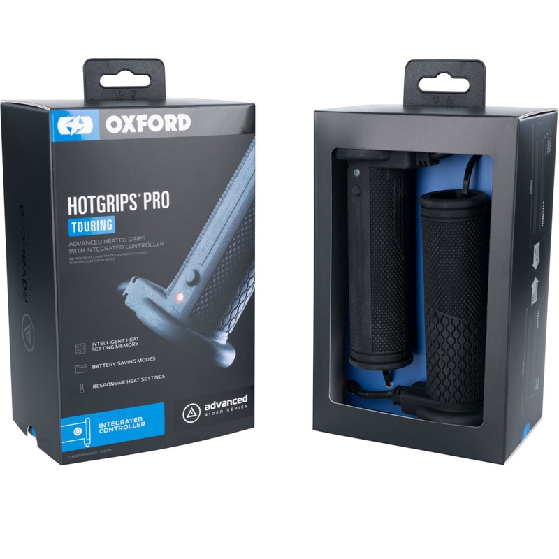 Poignées chauffantes Oxford Hotgrips PRO Touring avec commandes intégrées dans la poignée