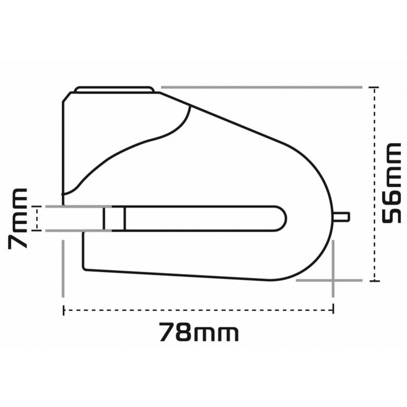 Antivol de frein à disque Oxford Quartz XD6 jaune-noir