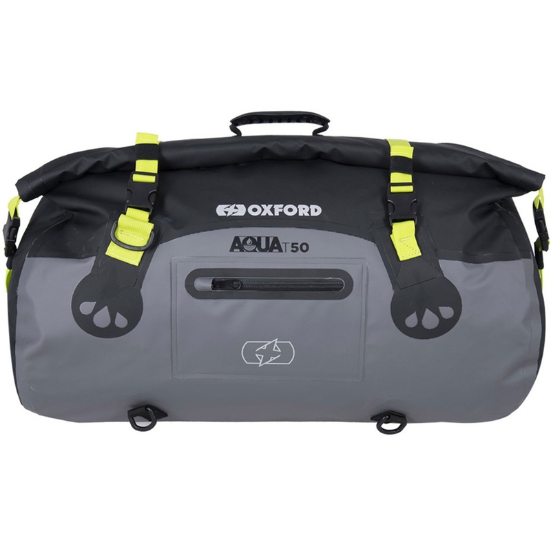 Oxford Aqua T-50 Roll Bag Sac étanche 50 l noir-gris-jaune fluo