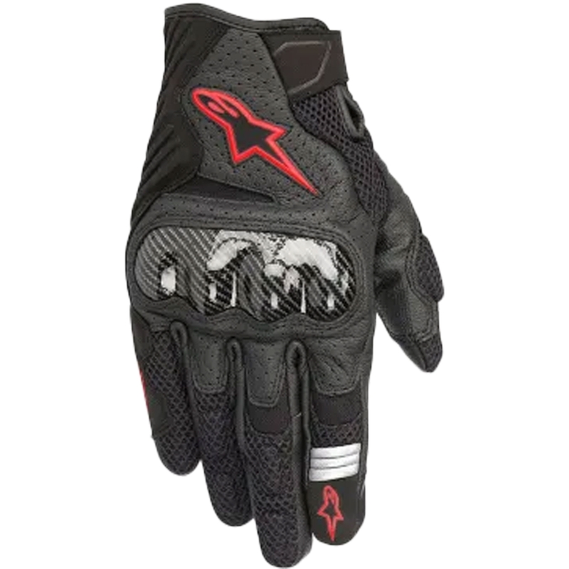 Gants moto Alpinestars SMX-1 AIR 2 noir-rouge fluo