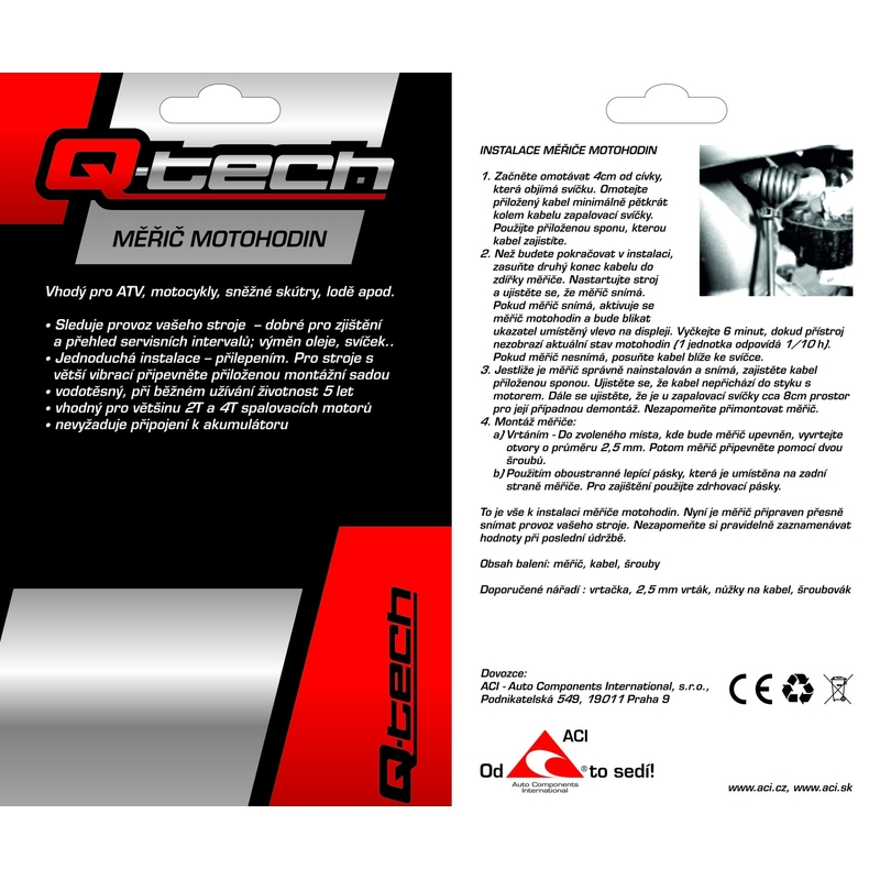 Compteur horaire Q-TECH noir