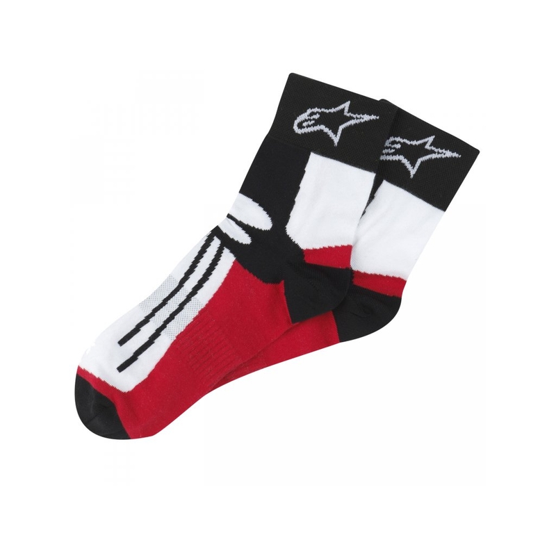 Alpinestars Racing Road Socks Short Black, White and Red