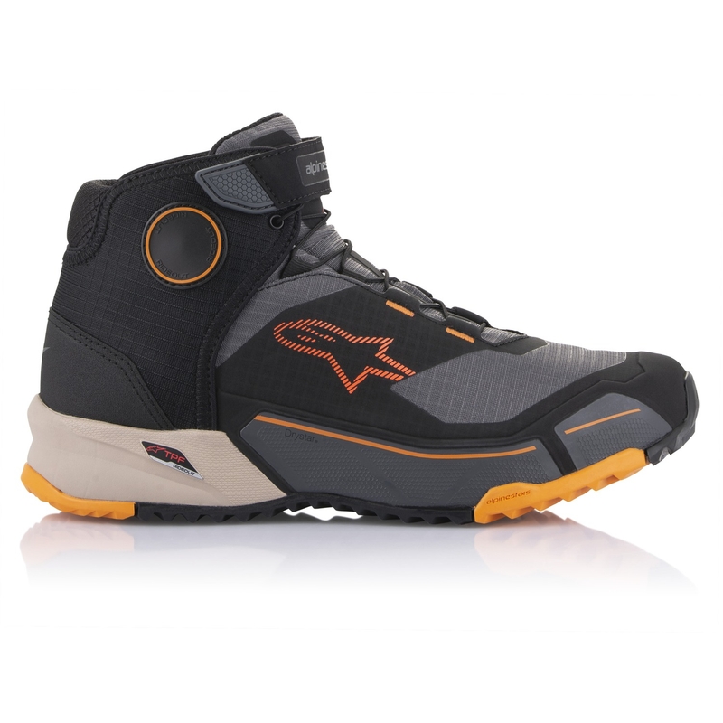 Bottes de moto Alpinestars CR-X Drystar noir-marron-orange