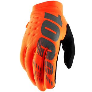Motokrosové rukavice 100% - USA BRISKER fluo oranžovo-černé