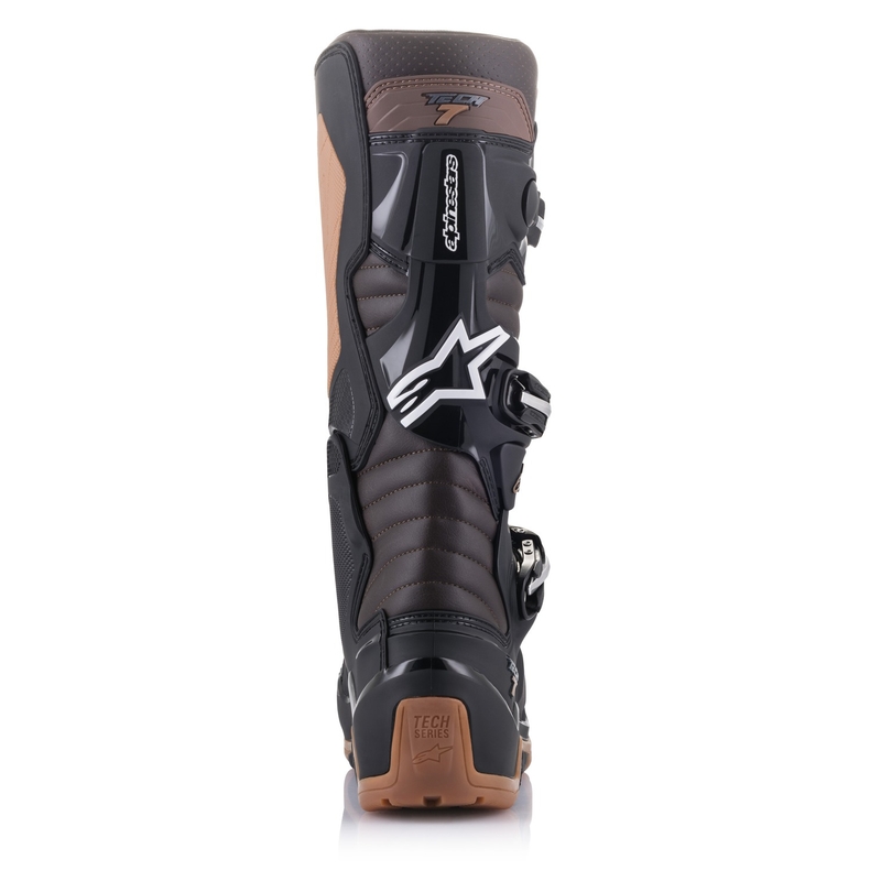 Bottes moto Alpinestars Tech 7 Enduro Noir-Marron foncé